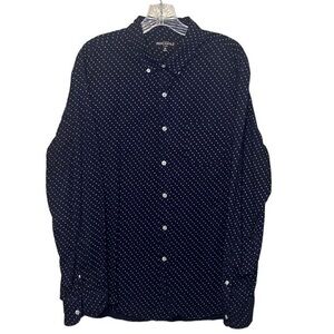 J.Crew Mercantile Flex long sleeve button down men’s size XL Navy Blue